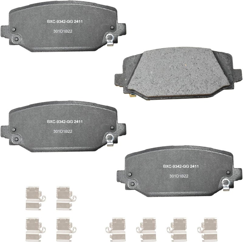 Bendix Premium SBC2411 Ceramic Rear Brake Pads for Jeep Grand Cherokee 2024-2023, Grand Cherokee L 2024-2021 - Image 1
